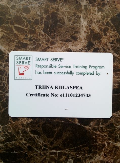 smart serve card lost|My Certificate .